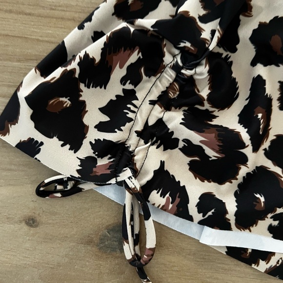 Women Leopard Plus Size Tankini Swimsuit Flowy Swimdress Bathing Suit Boy Shorts - Picture 7 of 10